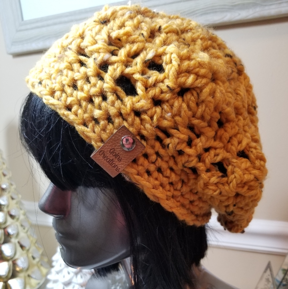 NWT Handmade Crochet Chunky 3-Way Unisex Beret